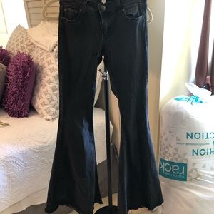 Free people bell bottom jeans (black)